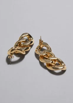 Boucles D’oreilles épaisses à Chaîne Pendante
