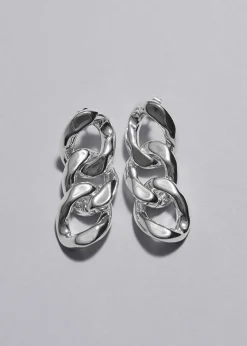 Boucles D’oreilles épaisses à Chaîne Pendante