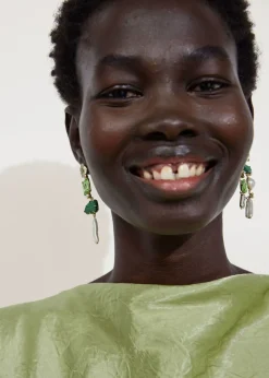 Boucles D'oreilles Pendantes Avec Perles En Strass