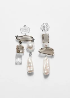 Boucles D'oreilles Pendantes Avec Perles En Strass