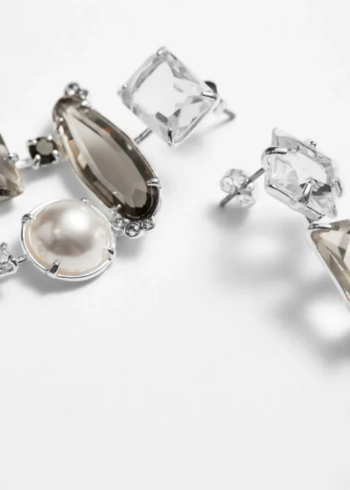 Boucles D'oreilles Pendantes Avec Perles En Strass