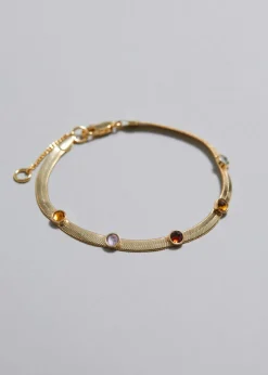 Bracelet En Chaîne Orné De Strass