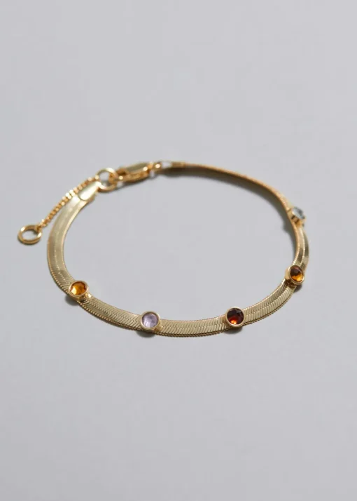 Bracelet En Chaîne Orné De Strass