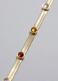 Bracelet En Chaîne Orné De Strass
