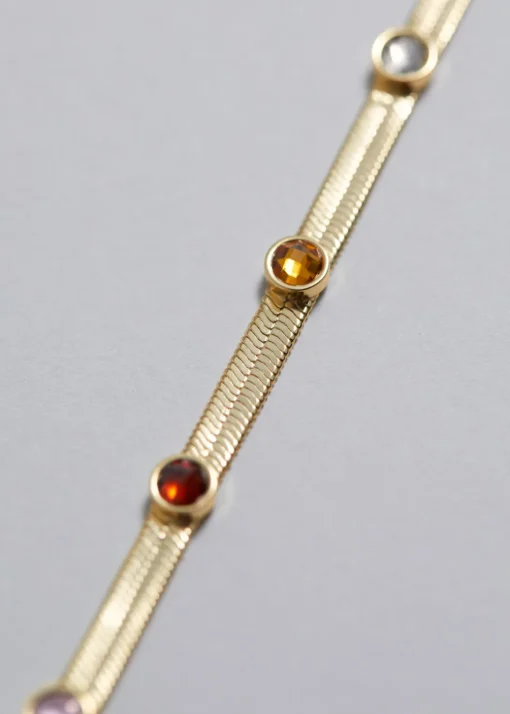 Bracelet En Chaîne Orné De Strass