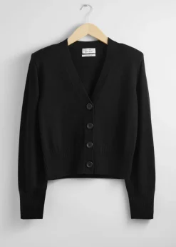 Cardigan En Laine Mérinos à épaulettes