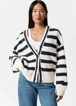 Cardigan En Maille Rayée