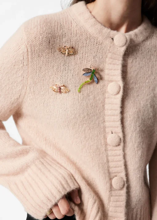 Cardigan Orné De Broches