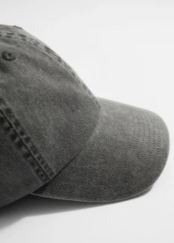 Casquette De Baseball En Denim Décoloré