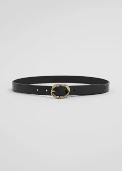 Ceinture En Cuir à Boucle Effet Noué