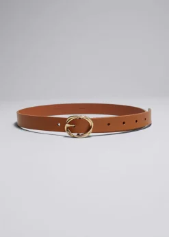 Ceinture En Cuir à Boucle Effet Noué