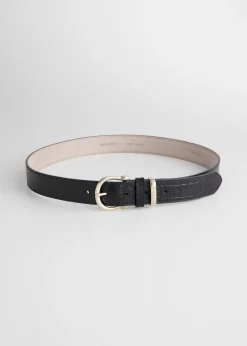 Ceinture En Cuir Croco
