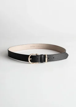 Ceinture En Cuir Croco