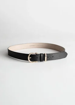 Ceinture En Cuir Croco