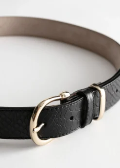 Ceinture En Cuir Croco