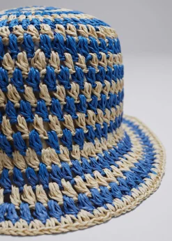 Chapeau Crocheté En Paille