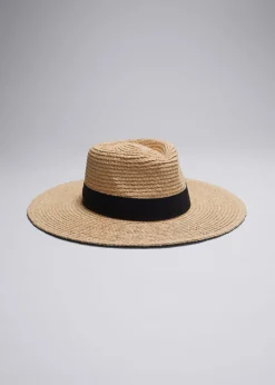 Chapeau De Paille Bordé De Gros-grain