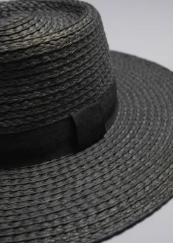 Chapeau De Paille Bordé De Gros-grain