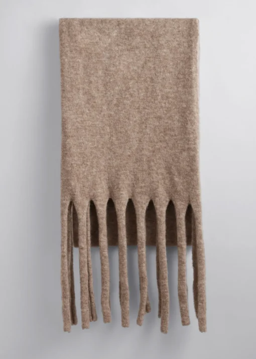 Écharpe Oversize En Laine Mélangée