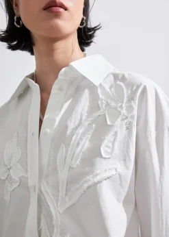 Chemise à Broderie Florale