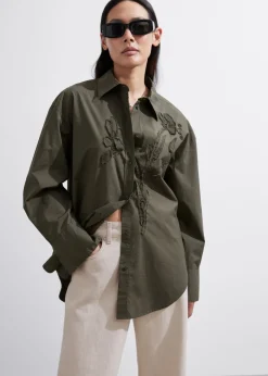 Chemise à Broderie Florale