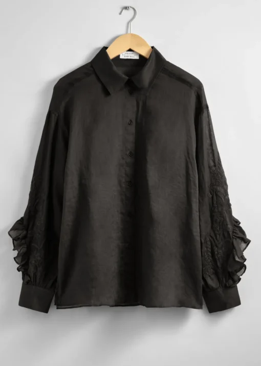 Chemise Brodée à Volants