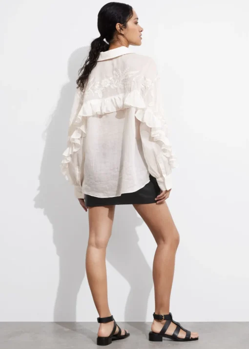 Chemise Brodée à Volants