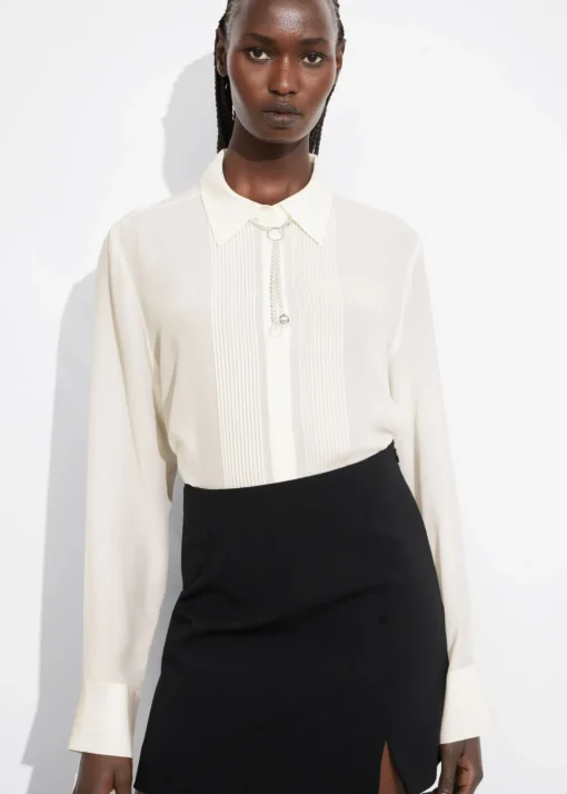 Chemise En Soie à Pinces