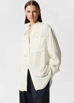 Chemise Frangée à Poches Plaquées