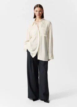 Chemise Frangée à Poches Plaquées