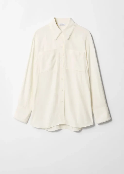 Chemise Frangée à Poches Plaquées