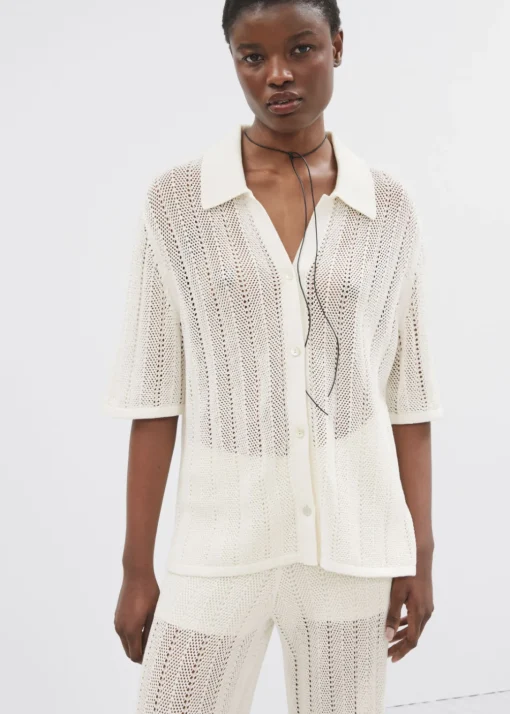 Chemise Transparente à Manches Courtes