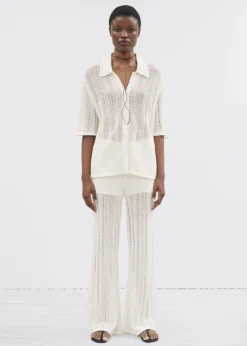 Chemise Transparente à Manches Courtes