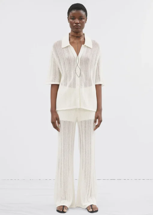 Chemise Transparente à Manches Courtes