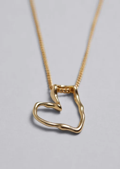 Collier à Pendentif Cœur Plaqué Or