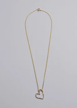 Collier à Pendentif Cœur Plaqué Or