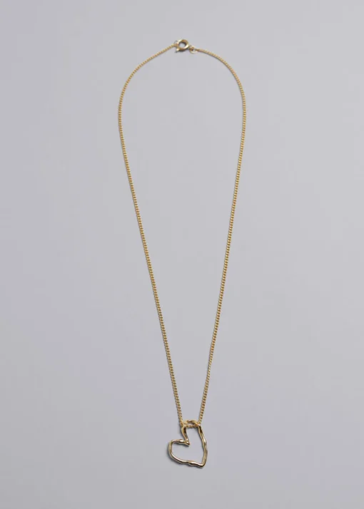 Collier à Pendentif Cœur Plaqué Or