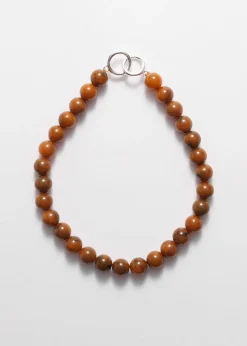Collier Court En Perles De Pierre