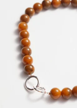 Collier Court En Perles De Pierre