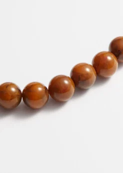 Collier Court En Perles De Pierre