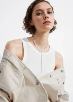 Collier En Chaîne à Perles De Strass