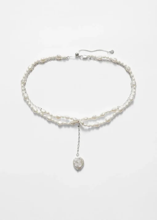 Collier Ras Du Cou En Perles à Pendentif