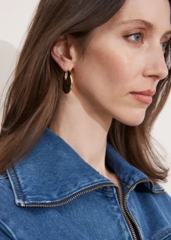 Créoles Sculpturales De Forme Organique