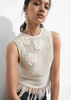 Débardeur Crocheté à Franges