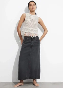 Débardeur Crocheté à Franges