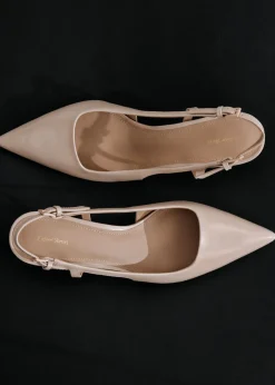 Escarpins En Cuir à Bride Arrière