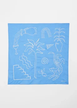 Foulard En Voile De Coton Brodé