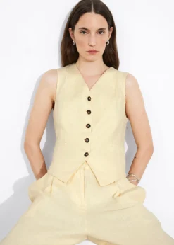 Gilet Habillé En Lin
