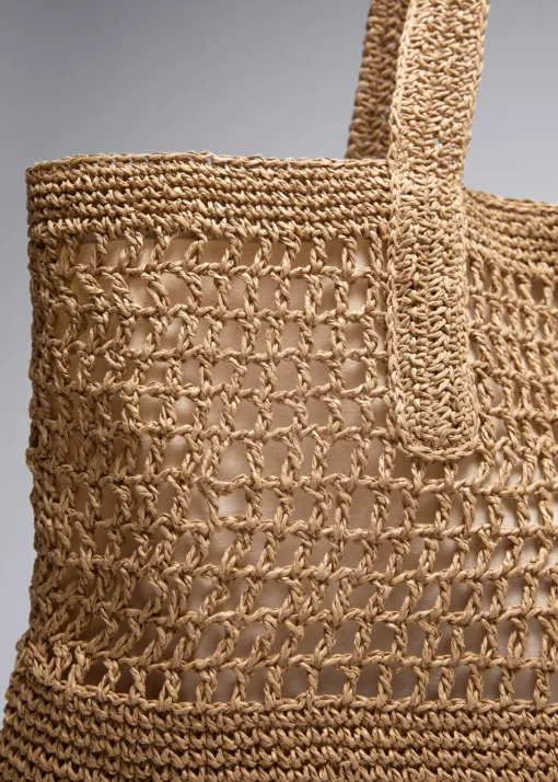 Grand Cabas En Paille Crocheté