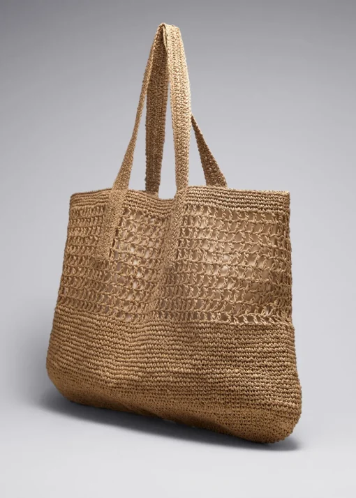 Grand Cabas En Paille Crocheté